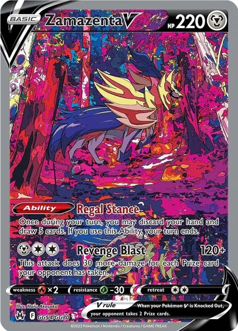Zamazenta V #GG54/GG70 Holofoil Pokémon card from Crown Zenith: Galarian Gallery