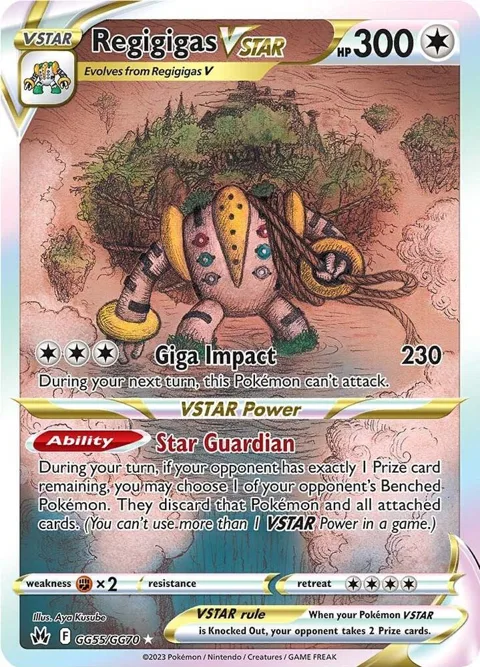Regigigas VSTAR #GG55/GG70 Holofoil Pokémon card from Crown Zenith: Galarian Gallery
