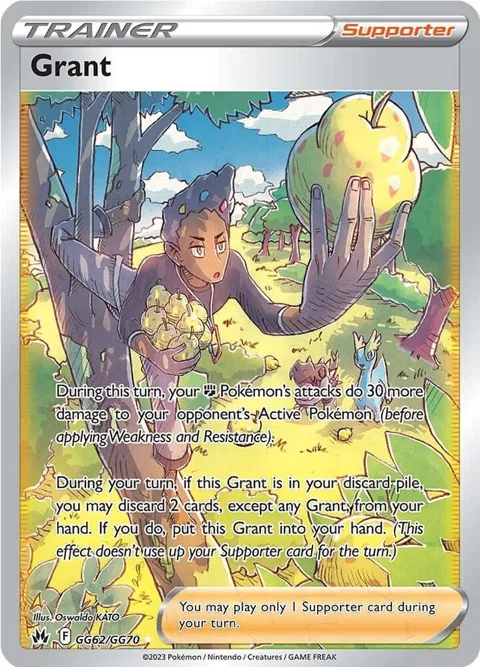 Grant #GG62/GG70 Holofoil Pokémon card from Crown Zenith: Galarian Gallery