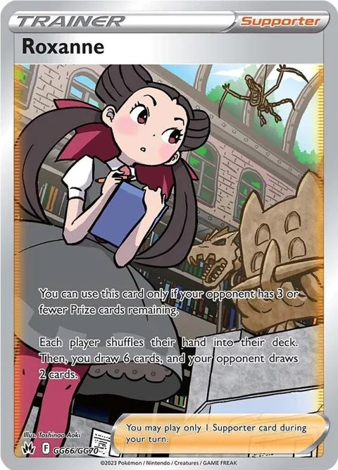 Roxanne #GG66/GG70 Holofoil Pokémon card from Crown Zenith: Galarian Gallery