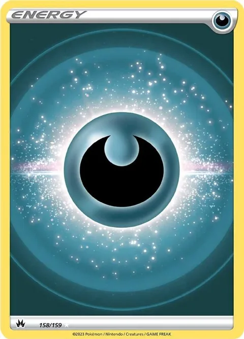 Darkness Energy Texture Full Art #158/159 Holofoil Pokémon card from Crown Zenith