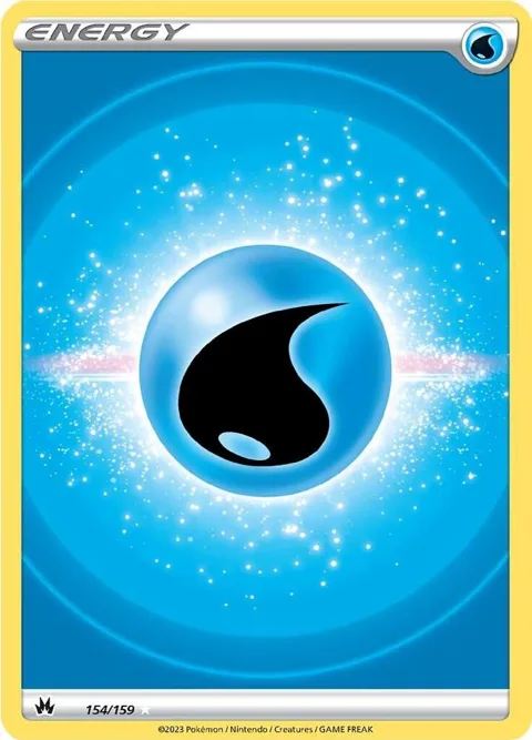 Water Energy Texture Full Art #154/159 Holofoil Pokémon card from Crown Zenith