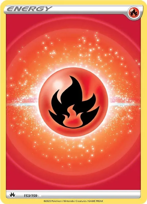 Fire Energy Texture Full Art #153/159 Holofoil Pokémon card from Crown Zenith