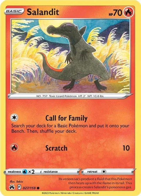 Salandit #027/159 Pokémon card from Crown Zenith