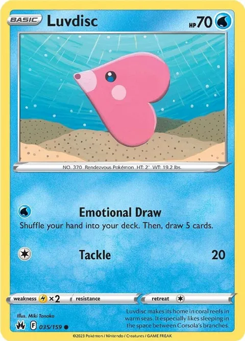 Luvdisc #035/159 Pokémon card from Crown Zenith