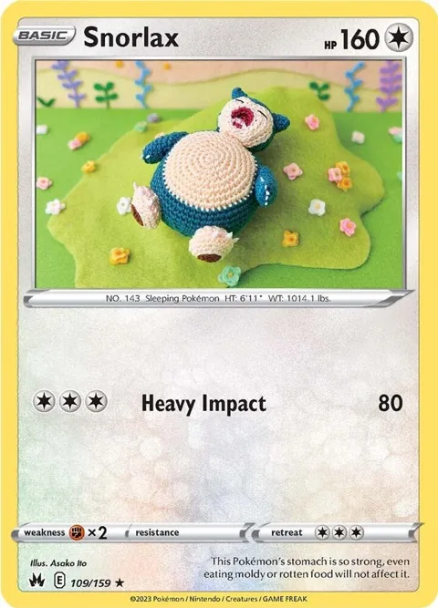 Snorlax #109/159 Pokémon card from Crown Zenith