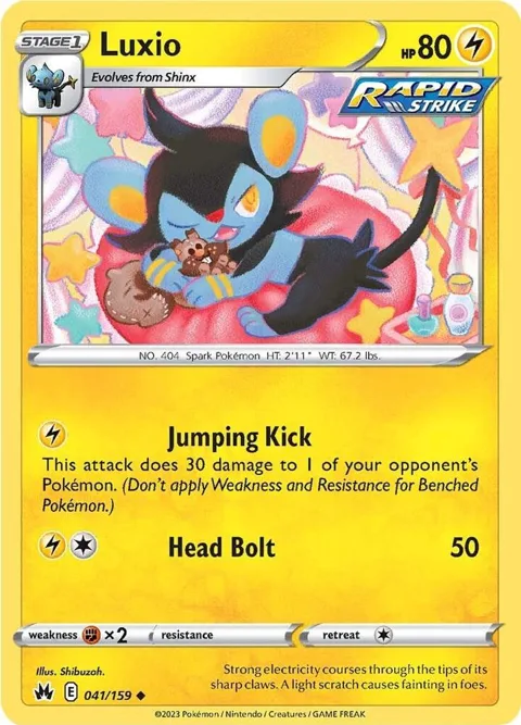 Luxio 41 #041/159 Pokémon card from Crown Zenith