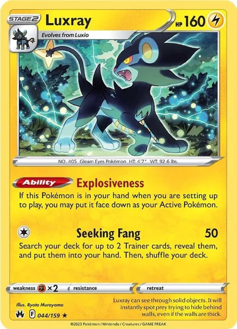 Luxray 44 #044/159 Pokémon card from Crown Zenith