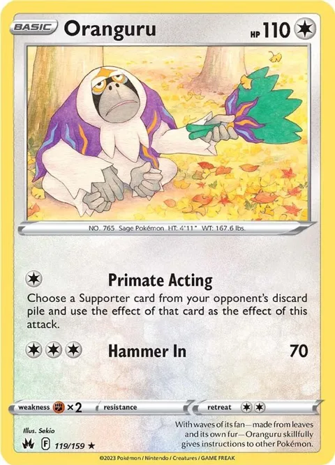 Oranguru #119/159 Pokémon card from Crown Zenith