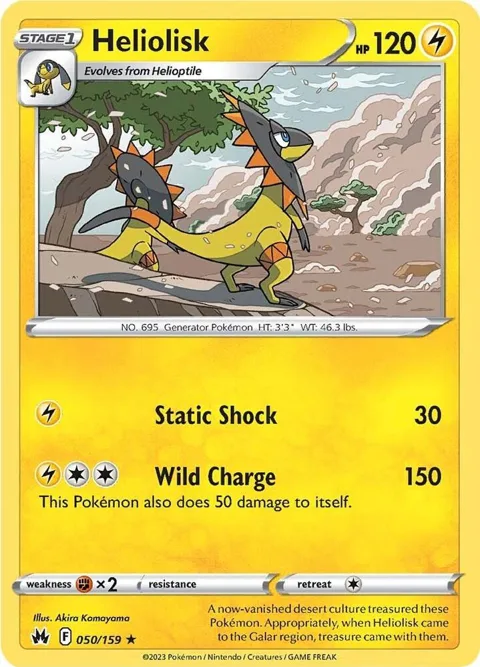 Heliolisk #050/159 Pokémon card from Crown Zenith