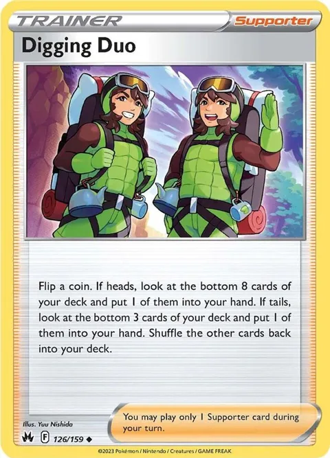 Digging Duo #126/159 Reverse Holofoil Pokémon card from Crown Zenith