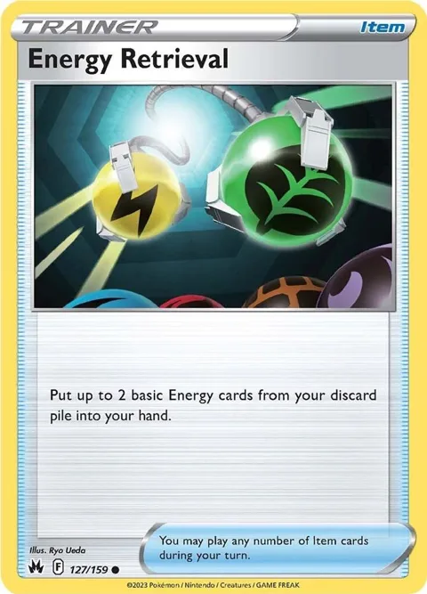 Energy Retrieval #127/159 Pokémon card from Crown Zenith