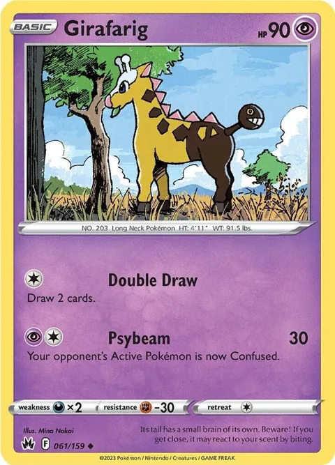 Girafarig #061/159 Pokémon card from Crown Zenith