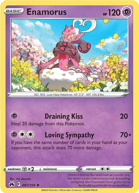 Enamorus #067/159 Reverse Holofoil Pokémon card from Crown Zenith