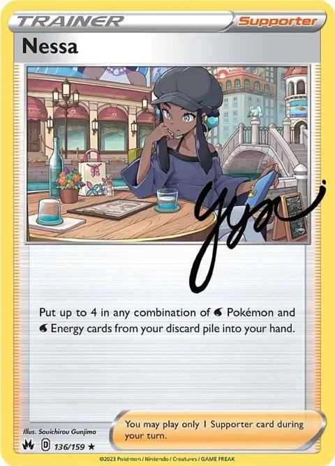 Nessa #136/159 Holofoil Pokémon card from Crown Zenith