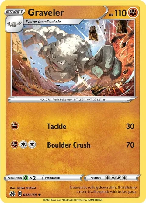 Graveler #068/159 Pokémon card from Crown Zenith