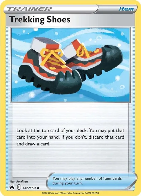 Trekking Shoes #145/159 Pokémon card from Crown Zenith