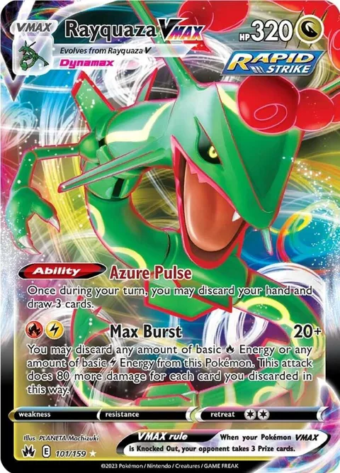 Rayquaza VMAX 101 #101/159 Holofoil Pokémon card from Crown Zenith