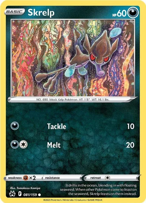 Skrelp #081/159 Pokémon card from Crown Zenith