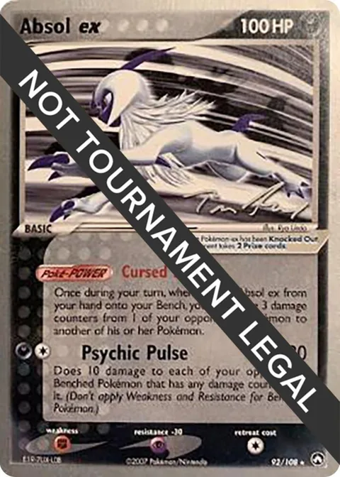Absol ex - 2007 Tom Roos #92/108 Pokémon card from World Championship Decks