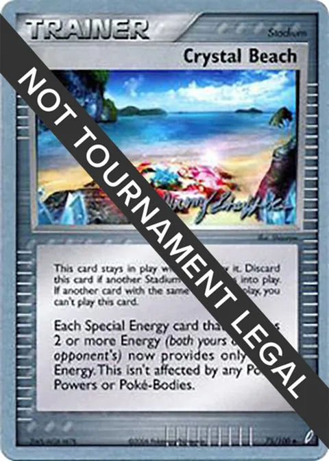 Crystal Beach - 2007 Jeremy Scharff-Kim #75/100 Pokémon card from World Championship Decks