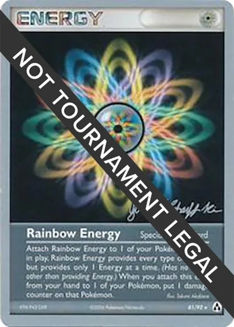 Rainbow Energy - 2007 Jeremy Scharff-Kim #81/92 Pokémon card from World Championship Decks