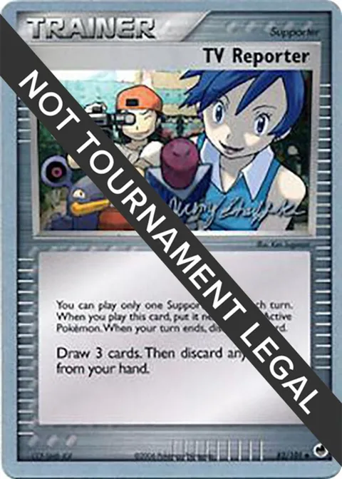 TV Reporter - 2007 Jeremy Scharff-Kim #82/101 Pokémon card from World Championship Decks