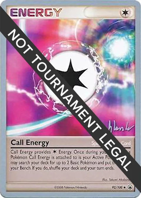 Call Energy - 2008 Dylan Lefavour #92/100 Pokémon card from World Championship Decks