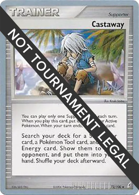 Castaway - 2008 Dylan Lefavour #72/100 Pokémon card from World Championship Decks
