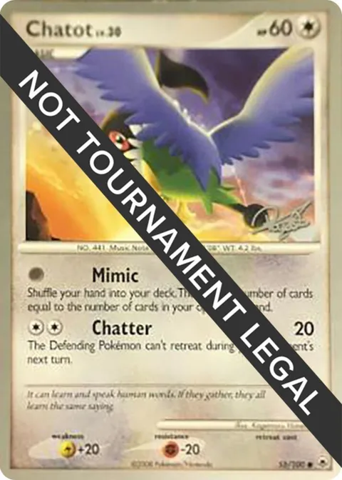 Chatot - 2008 Paul Atanassov #55/100 Pokémon card from World Championship Decks