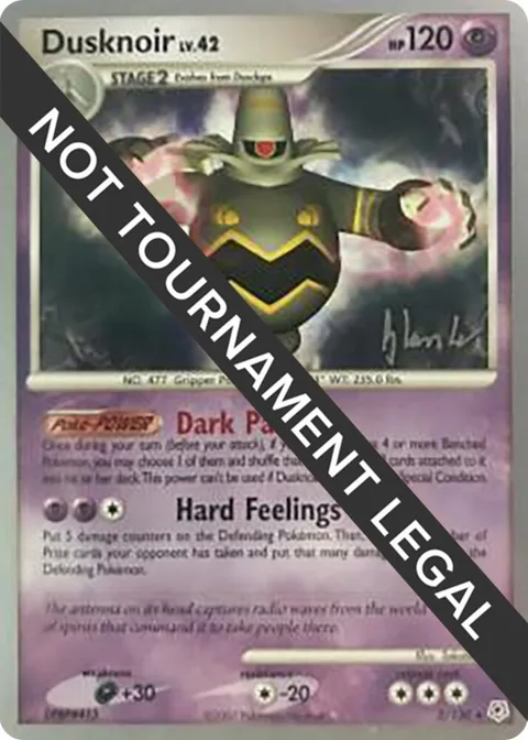 Dusknoir - 2008 Dylan Lefavour #2/130 Pokémon card from World Championship Decks