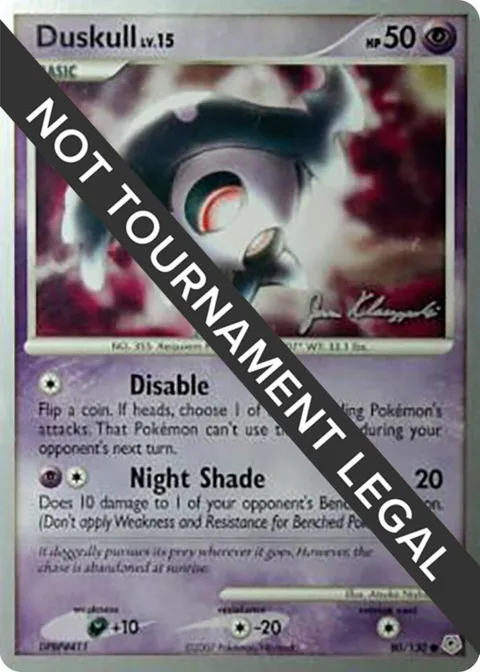 Duskull - 2008 Jason Klaczynski #80/130 Pokémon card from World Championship Decks
