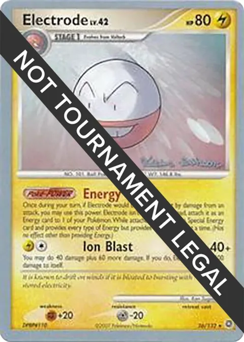 Electrode - 2008 Tristan Robinson #26/132 Pokémon card from World Championship Decks