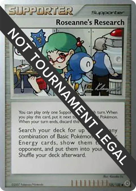 Roseanne's Research - 2008 Jason Klaczynski #125/132 Pokémon card from World Championship Decks