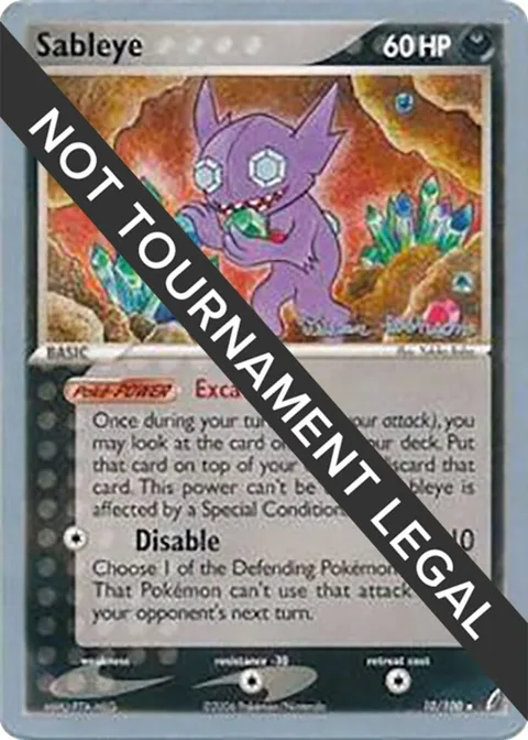 Sableye - 2008 Tristan Robinson #10/100 Pokémon card from World Championship Decks