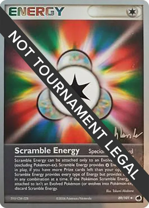 Scramble Energy - 2008 Dylan Lefavour #89/101 Pokémon card from World Championship Decks