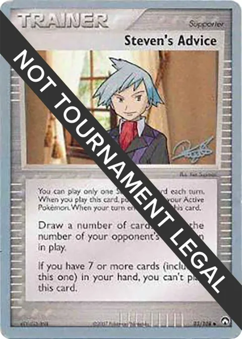 Steven's Advice - 2008 Paul Atanassov #83/108 Pokémon card from World Championship Decks