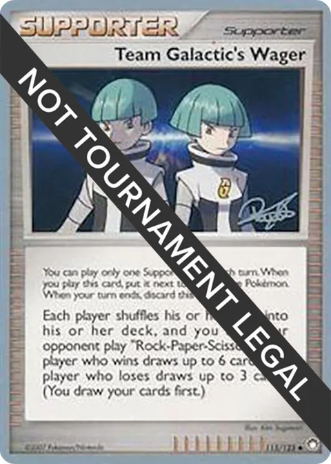 Team Galactic's Wager - 2008 Paul Atanassov #115/123 Pokémon card from World Championship Decks