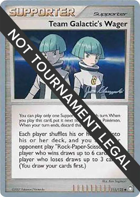 Team Galactic's Wager - 2008 Jason Klaczynski #115/123 Pokémon card from World Championship Decks
