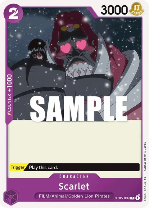Scarlet ST05-009 One Piece card from Starter Deck 5: Film Edition