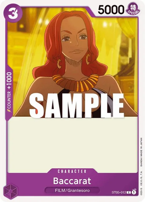 Baccarat ST05-012 One Piece card from Starter Deck 5: Film Edition