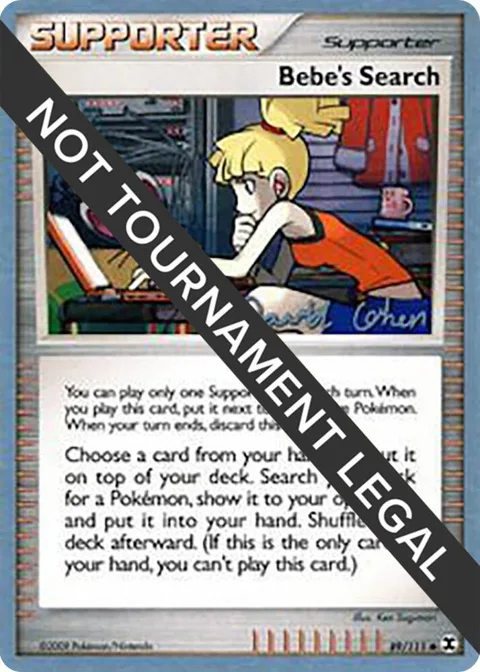 Bebe's Search - 2009 David Cohen #89/111 Pokémon card from World Championship Decks