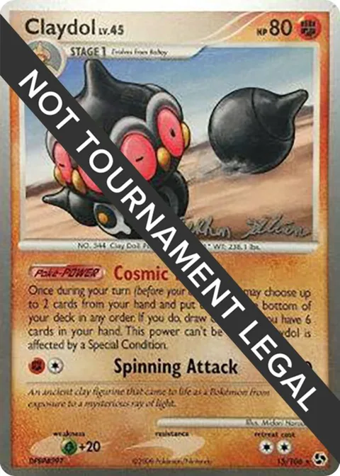 Claydol - 2009 Stephen Silvestro #15/106 Pokémon card from World Championship Decks