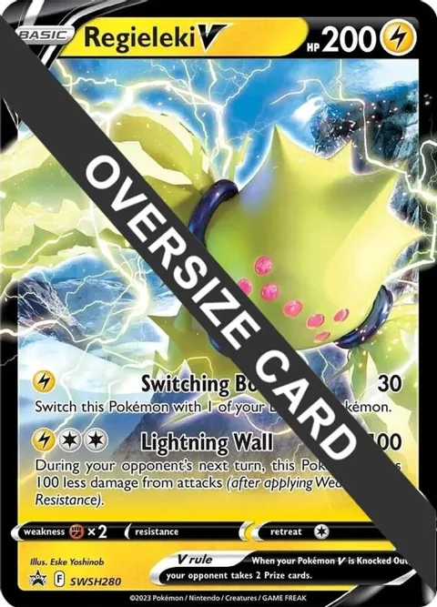 Regieleki V #SWSH280 Holofoil Pokémon card from Jumbo Cards