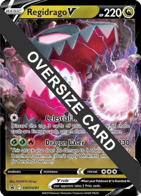 Regidrago V #SWSH281 Holofoil Pokémon card from Jumbo Cards