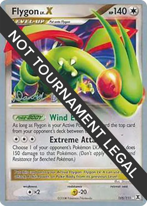 Flygon LV.X - 2009 David Cohen #105/111 Pokémon card from World Championship Decks