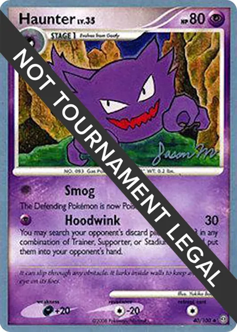 Haunter - 2009 Jason Martinez #40/100 Pokémon card from World Championship Decks