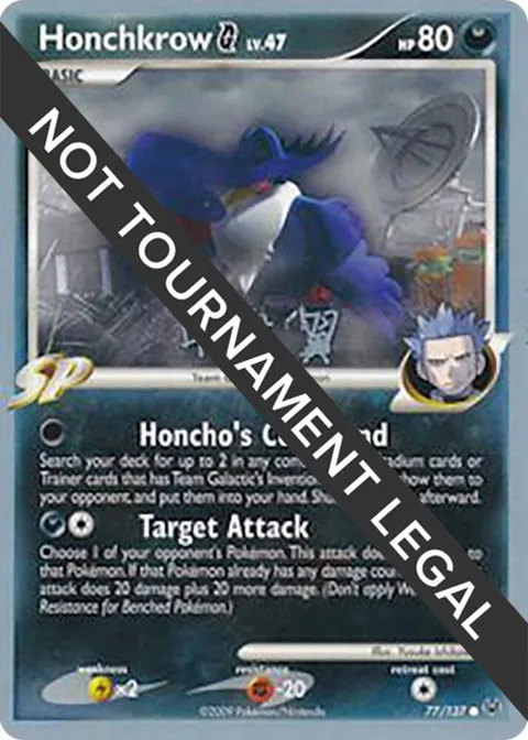 Honchkrow G - 2009 Tsubasa Nakamura #77/127 Pokémon card from World Championship Decks