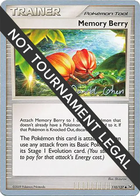 Memory Berry - 2009 David Cohen #110/127 Pokémon card from World Championship Decks