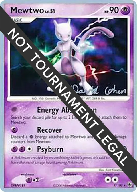 Mewtwo - 2009 David Cohen #9/100 Pokémon card from World Championship Decks